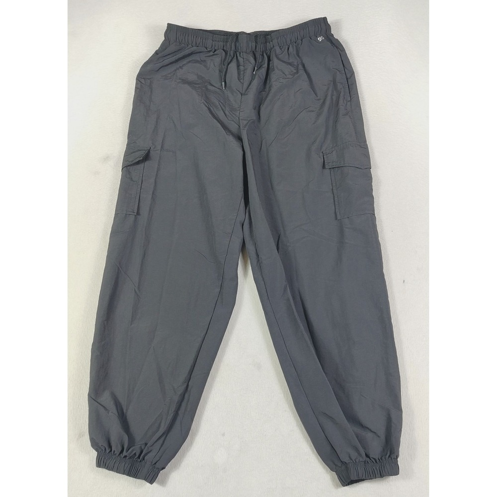 DSG Jogger Pants Mens Large Black Nylon Elastic Waist Cargo Pockets Lightweight